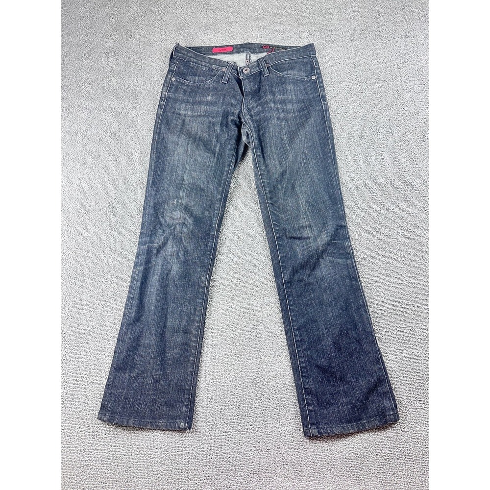 AG Adriano Goldschmied The Kiss Jeans Women 25 Blue Denim Stretch USA Made Indie